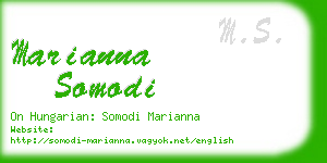 marianna somodi business card